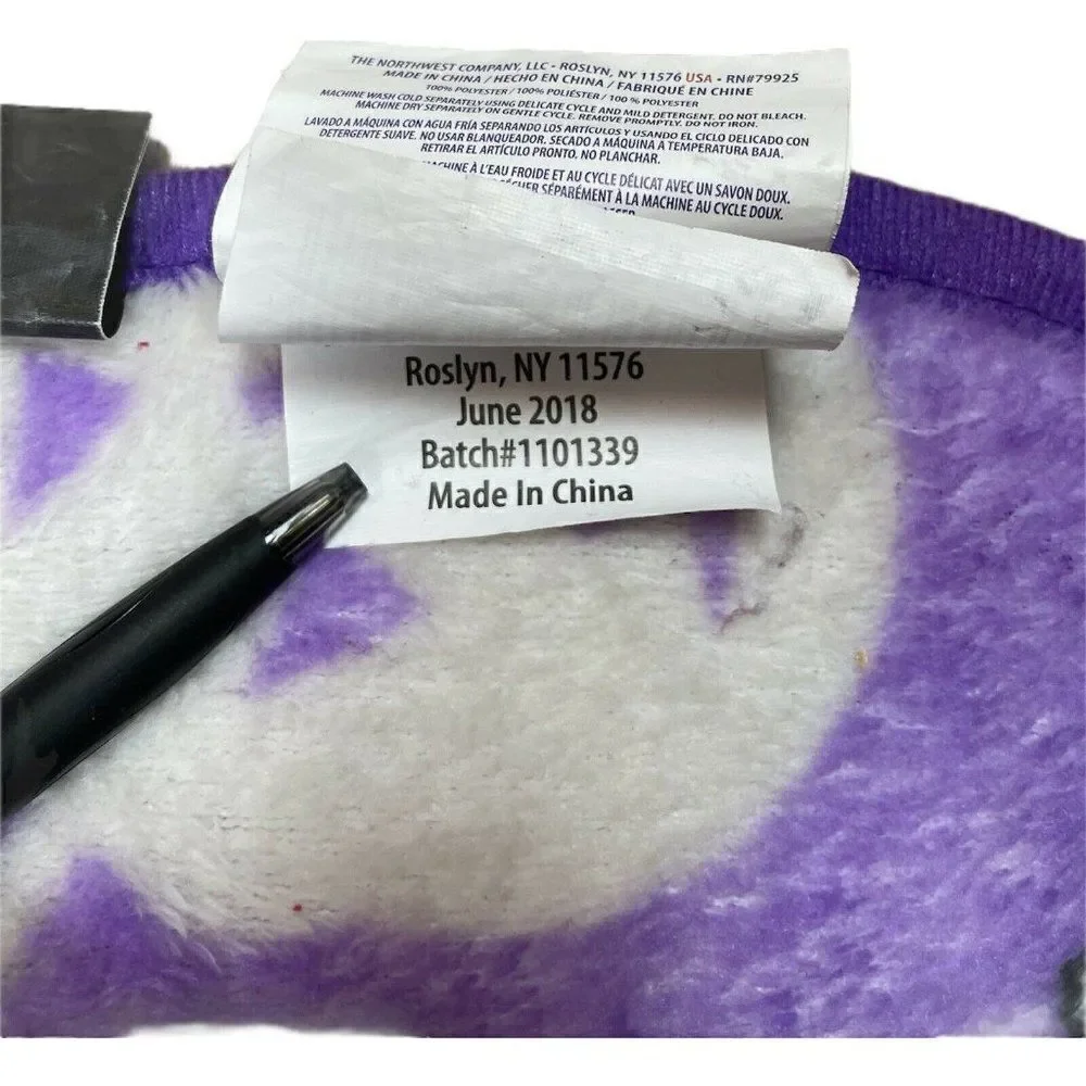 Disney Nightmare Before Christmas TNBC Purple Jack Oogie Plush Blanket 49